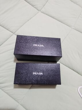 Prada Eyewear Accessory Boxes in BLACK  with Silver Toned Logo